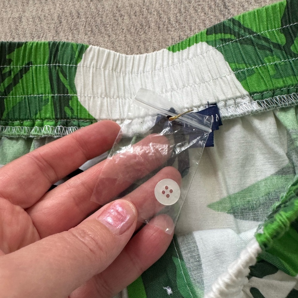 Katie Kime White Skirt with Green Leaf Print - Picture 12 of 14
